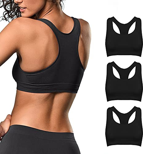 FOCENZA Reggiseno Sportivo Senza Ferretto | 3 Pezzi | Vari Colori