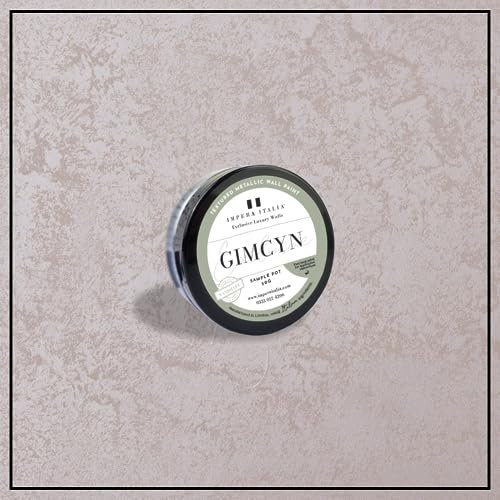 Impera Italia Gimcyn - Textured, Metallic Wall Paint Sample Pot. Includes 50g of Paint - Covers 0.25SQM - In Colour PINK OPAL.