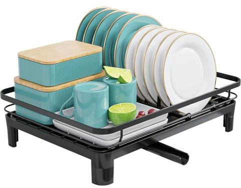 Kitsure Abtropfgestell Geschirr, abtropfgestell Geschirrständer, geschirrabtropfgestell für die Küchentheke, langlebiger Küchen-Trockenständer aus geschirrständer
