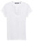 someday Damen Kurzarmshirt | Geripptes Shirt KLEOH Detail mit V-Ausschnitt White, 38
