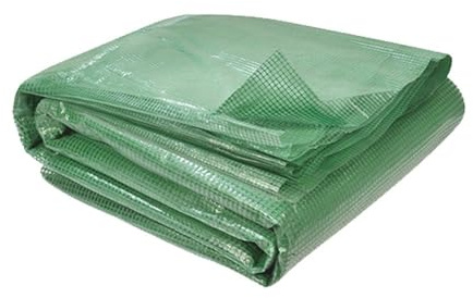 TERRE JARDIN - Bache pour Serre de Jardin, 3 x 2 x 2 m - Bache Serre Tunnel, Polyéthylène Renforcé 140 g/m², Blanche- Bâche Serre, Fenêtres Filet Moustiquaire - 6 m² - Vert
