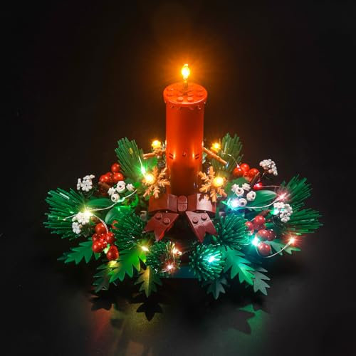 Led Light Set Compatible with Lego Christmas Table Decoration (No Model), Decoration Lighting Set for 40743 Christmas Table Decoration Creative Toys