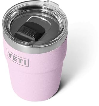 Yeti Rambler - Tazza in acciaio inossidabile con isolamento sottovuoto e coperchio Magslider, impilabile, ciliegio in fiore, 473 ml (16 oz)