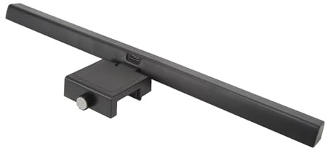 Asymmetrisk Design Ljusstång för Bildskärm, USB-driven LED för Skrivbordskontor 10 Ljusstyrka Lvls, Utrymmesbesparande, för Bärbar Dator, Datorskärmar