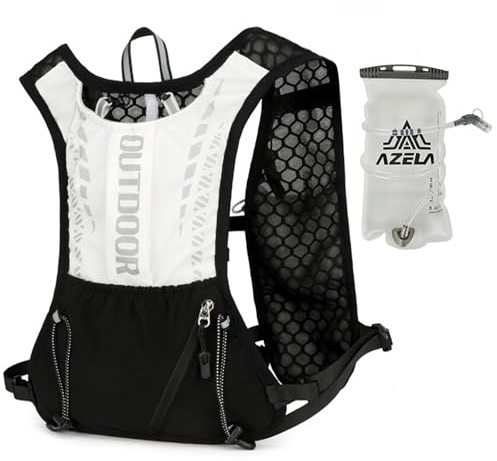 Zaino di Idratazione 5L con Vescica di Idratazione 1.5L, Gilet da Corsa Ultraleggero Donna Uomo Zaino Sportivo Gilet Trail Running per Maratona Trekking Corsa Notturna
