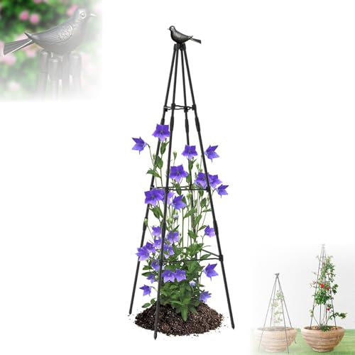 Rankhilfe Garten 130cm, Gartenspalier Für Kletterpflanzen, Außenbereich Pflanzenständer Rankhilfe Rosen für Kletterpflanzen,Dekorative Gegenstände– Gärten, Gewächshaus, Hof und EIN Wohnzimmer