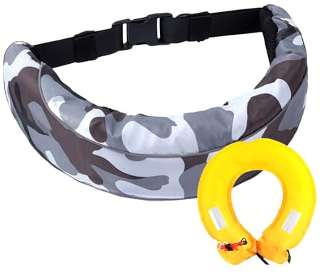 Duroecsain Cinturones de Flotación para Pádel | Pack de Cinturón Inflable y Ajustable - Accesorios de Seguridad Ajustable para Natación Buceo Kayak Velo Surf