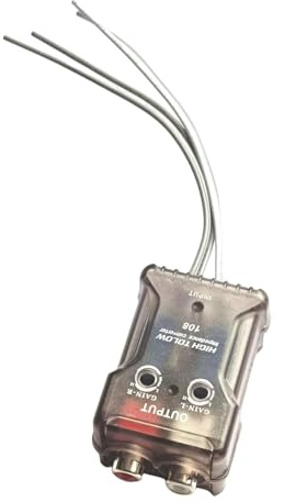 harayaa Convertitore Audio da Alto a Basso per Auto con Relè Integrato, Sostituisce Il Cablaggio della Radio