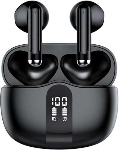 Insystem Auriculares Inalámbricos Bluetooth – Cancelación de Ruido, Sonido HD, Autonomía 56h y Estuche de Carga – Auriculares In-Ear