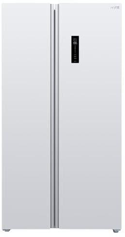 HYE American Fridge Freezer - Side By Side American Style Fridge Freezer, No Frost, 92cm Wide, 505L Freestanding Design, Low Noise (37dB), Bright White Finish, Ideal For Large Families - RF01AM505W07