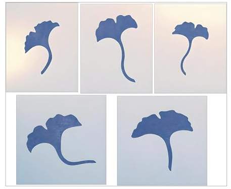Ginkgo Leaves Stencil - 3.6 x 3.3, and 2.1 x 2.9 Trees Nuts Leaves Cones for Painting Wall Decor Gifts Crafts Mylar Laser Cut Templates Airbrush Reusable Mylar DIY - The Artful Stencil