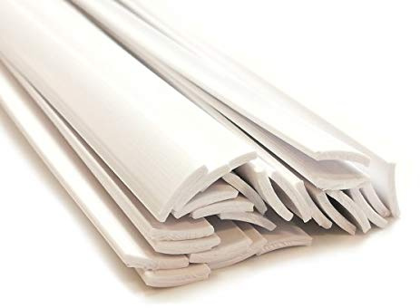 Alambre de soldadura de plástico ABS, 8 x 1 mm, plano, color blanco, 25 varillas