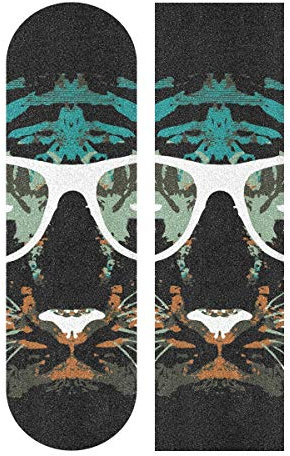 BEUSS Kühles Wasser Tiger Muster Skateboard Griptape Rutschfest Selbstklebend Longboard Griptapes Aufkleber Griffband(84 * 23cm 1pcs)