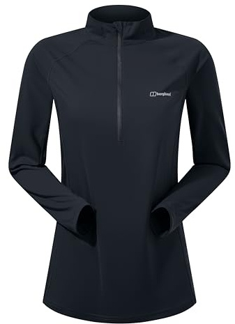 Berghaus 24/7 Maternity Half Zipped Long Sleeve Tech T-Shirt | Moisture Wicking | Breathable | Environmentally Conscious Camiseta Mujer