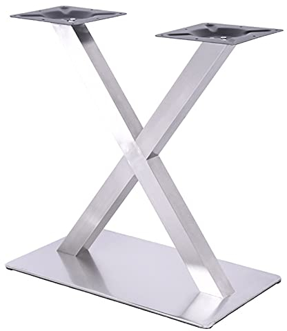 Froulaland Höhe 72 cm Tischgestell Tischbein Edelstahl | X Tisch Leg | Premium | Esstisch | Extra Breite Basis | Für Die Meisten Schreibtische Geeignet Anti-Rutsch Und Anti-Fall
