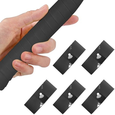 Lot de 5 bandes de préhension pour raquette de tennis, badminton, bande antidérapante pour raquette de badminton, surgrip squash, poignées antidérapantes