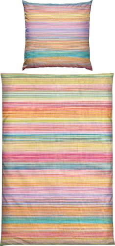 Erwin Müller Bettwäsche Seersucker bunt Größe 1x 155x220 cm + 1x 80x80 cm