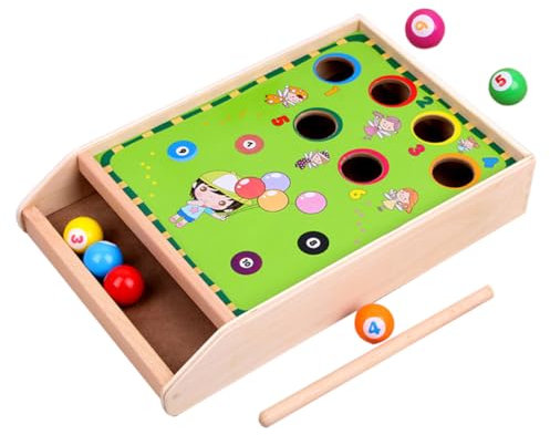 KICHOUSE 1Satz Mini Billardtisch Für Interaktives Tischspiel Für Frühkindliche Entwicklung Fördert Hand Auge Koordination Für Reisen Mit Robustem Design