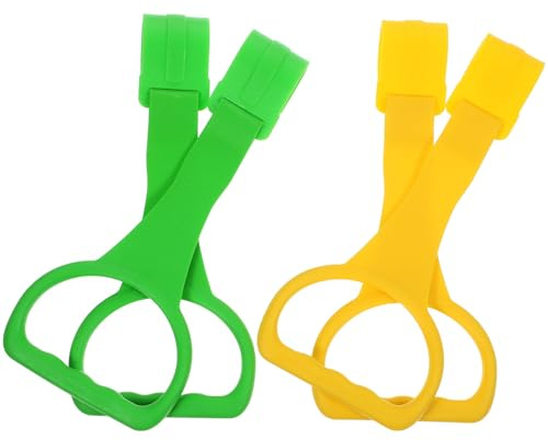 Hohopeti 4 Stück Pull Rings für Kinderbett Rutschfeste Spielringe mit Sicherem Clip Leichtes Bettzubehör zur Unterstützung Beim Stehen und Gehenlernen Geeignet für Kleinkinder und