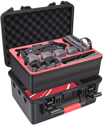 FPVtosky Mavic 4 Pro Koffer, Wasserdichter Hartschalen Case für DJI Mavic 4 Pro Creator/Fly More Combo Zubehör für DJI RC 2/RC Pro 2 Controller, 7 Akkus und Ladegerät-Hub [NUR Koffer]