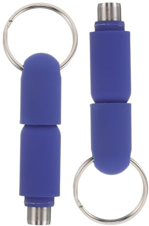 Hohopeti Poinçon à Cigares Portable en Métal Robuste, Porte-clés 2 Pièces, Coupe-cigare Précis pour Toutes Tailles, Accessoire Compact Bleu pour Tirage Fluide et Usage en Voyage