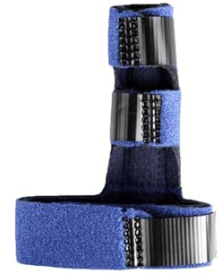 AHUAN Unisex Fingerskenor Pekfinger Justerbar, Finger Splint Vänster Eller Höger Hand för Malletskada(Blue,Single finger)