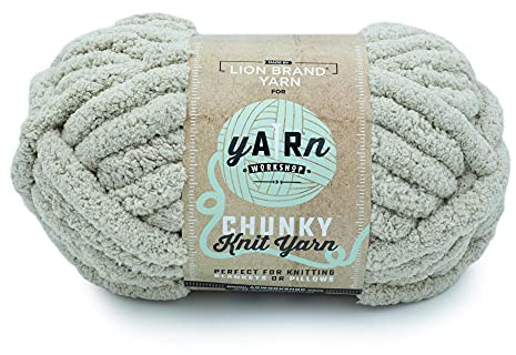 Lion Brand Yarn AR Workshop Chunky Knit Yarn, Linen