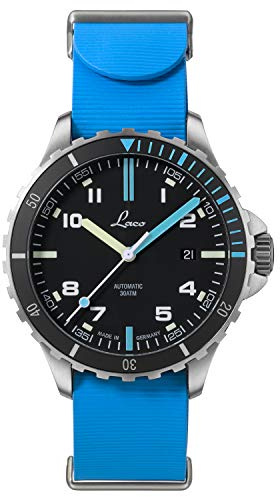 Laco Atlantik RB Sports Watch Made in Germany 42 mm Diameter High Quality Automatic Watch Unique Quality Outstanding workman 30 ATM Waterproof Since 1925