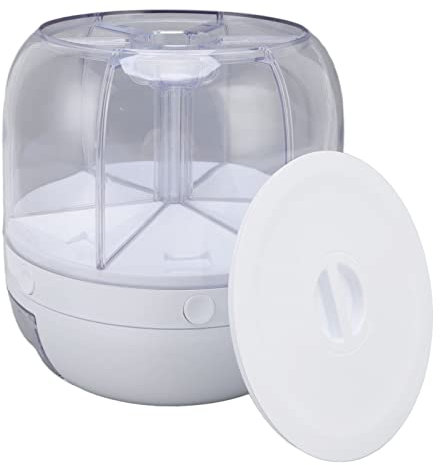 Ejoyous 6-Grid Rotating Dispenser, Dispensador De Cereal Transparent Storage Organization Rotating Rice Bucket Classified Rice Storage, Dispensador De Cereal For Home Kitchen