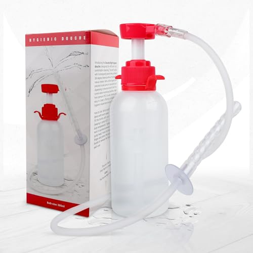 Vaginal Douche Personal Care Wash System 3 Piece Set Bottle Pump - Douche with Smooth Spray Nozzle - Women Personal Reusable Cleanser - Trusted Quality - 300ml Bottle Capacity