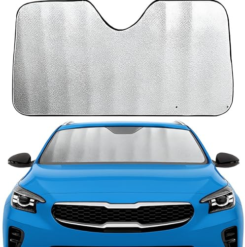 AUTOZOCO Parasol para Parabrisas Delantero Plegable, Protector Solar para Parabrisas Delantero, Parasol para automóvil, Universal, Medidas 140 x 70 cm