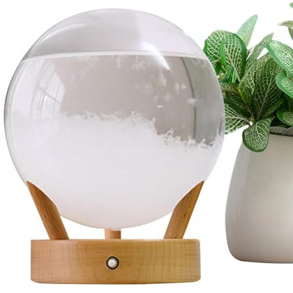 Prévisions météo Crystal - Storm Glass Weather Forecaster - Bouteille en verre pour prévisions météorologiques - Décoration d'intérieur - Globe météo pour , prévisions baromètres pour salon