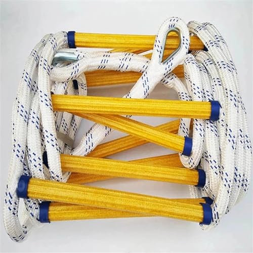Escalera De Cuerda Escalera de Escape contra incendios de 10 metros, cuerda de rescate antideslizante, respuesta de seguridad de trabajo de emergencia, rescate automático, Escape de escalada en roca