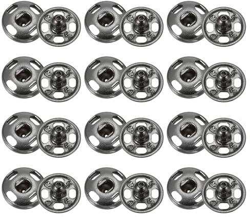 QUARKZMAN 72 set sybara tryckknappsset, 6 mm sytillbehör metallknappar, pysselknappar, ersättningsknappar, syknappar för jacka, kläder, jeans, väskor, plånbok, handväska, knappar, rödmässing