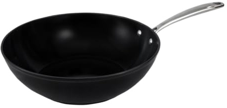 Cook & Pan - Signature Wokpfanne 30 cm-Induktionsgeeignet-PFAS frei Keramik-Beschichtung -Antihaft- wärmeisolierter Griff- Aluminium - Schwarz