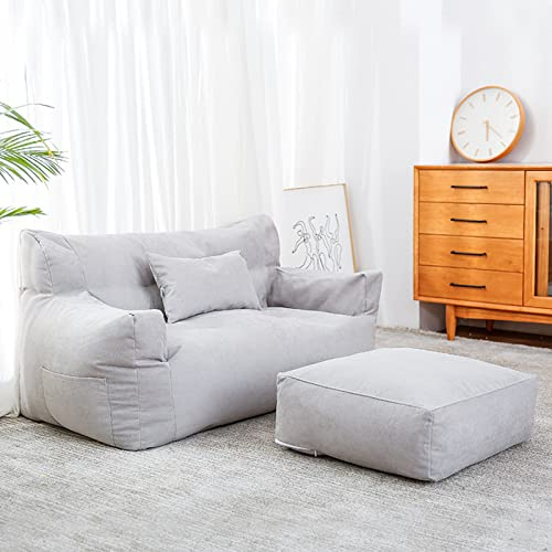 Funda para puf, tumbona de almacenamiento suave para juguetes de peluche, diseño de gran tamaño, no necesita relleno, perfecta para relajación y decoración de sala de juegos