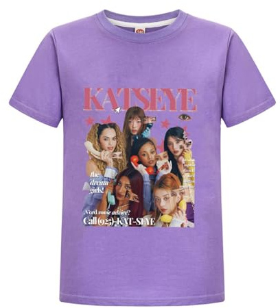 K-POP KATSEYE Musikalbum grafisk t-shirt för flickor sweatshirt musikfans fest kortärmad toppar 6-13 år t-shirt