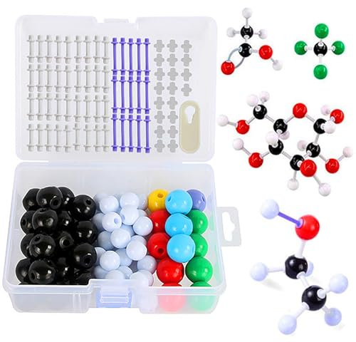 mengger moléculaire Modèle Kit 136Pcs biochimie Chimie Organique et inorganique Set de modélisation Scientifique Atom Liens l'enseignement Chimie d'apprentissage moléculaire modèles