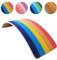 SmartToys4U Holz-Balancierbrett Kinder Montessori Kleinkind Wackelbrett Autismusfreundlich Waldorf Sensorik Spielzeug Kinder Natürliches Holz Gebogene Wippe Yoga Fitness Brett für Erwachsene (Rainbow)