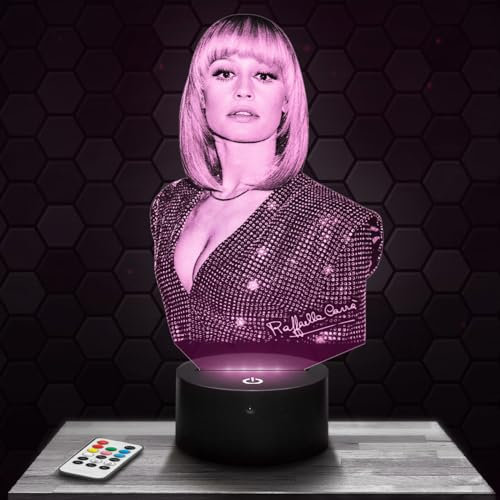Lampephoto.fr - Lampada 3D R. Carrà Decorazione Attrice, Idea Regalo Uomo Donna oggetto R. Carrà Luce Notturna Tattile, Adulto Decorazione Camera, Idea Regalo Natale Uomo Donna Originale, Led