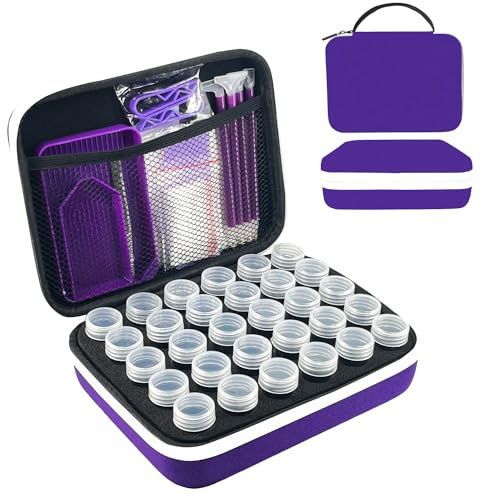 LIRUNQIU 30 Slot Diamond Painting Storage Containers