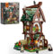 FUNWHOLE Medieval Apothecary Shop Building-Bricks Set with LED Lights, 1470 Pcs Middle Age Town Construction Toy Building Model Set for Adults and Teen