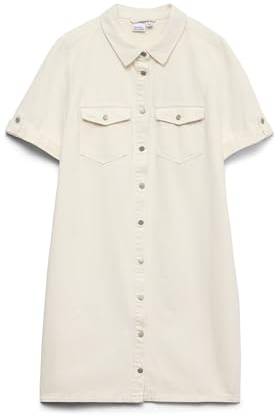 VERO MODA dam Vmjennie Ss Short Denim Dress Ga Noos Vmjennie Ss Short Denim Dress Ga Noos (1-pack)