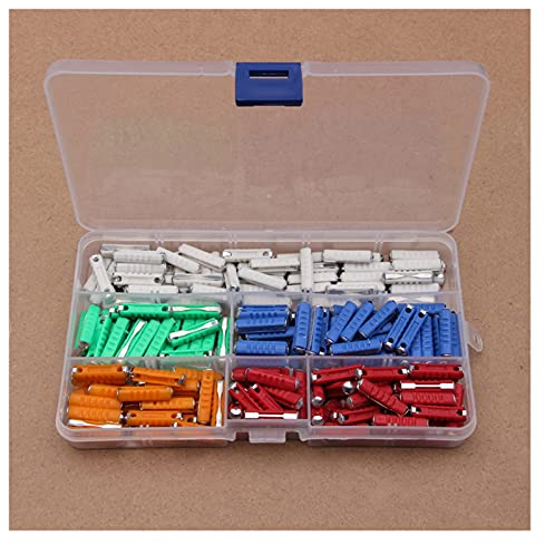 Sicherung 20. 0PCS.Dia 6mm Continental Autosicherungen Typ for Oldtimer, Weiß, Grün, Blau, Orange, Rot, Keramik, Kfz-Sicherungssatz