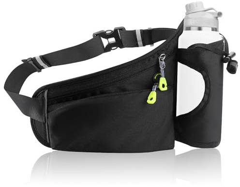 GlasFlength Ceinture de Course Réglable Sac Banane Sport Ajustable avec Deux Compartiments Sacs Banane Running pour Femme & Homme Escalade Randonnée