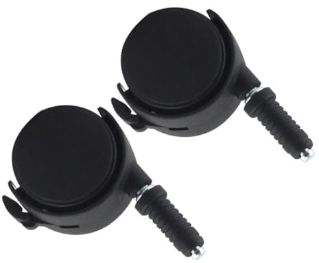 HOMSFOU 2pièces Roulettes De Remplacement Pour Chaise De Bureau Pivotantes Et Résistantes Au Sol Lot