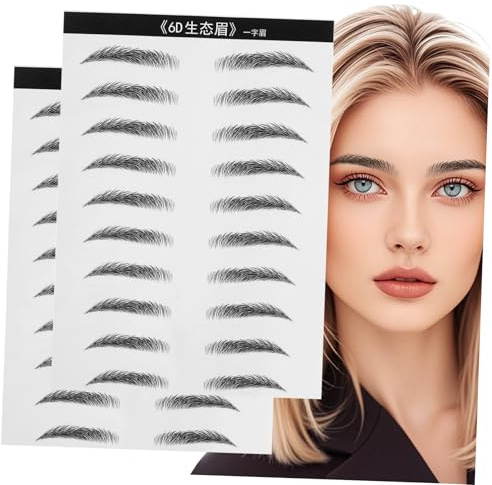 FOYTOKI 2hojas Pegatinas De Cejas Plantilla De Cejas Artificiales Simulación De Herramientas De Maquillaje Para Larga Duración y Resistente Al Agua Synophridia
