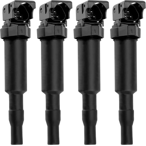 Ignition Coil Pack 0221504470 12138647689 Compatible With Mini R55 R56 R57 R58 R59 R60 R61, Peugeot 207 208 2008, Citroen C3 C4 C5 DS3 DS4 (4 Pcs)