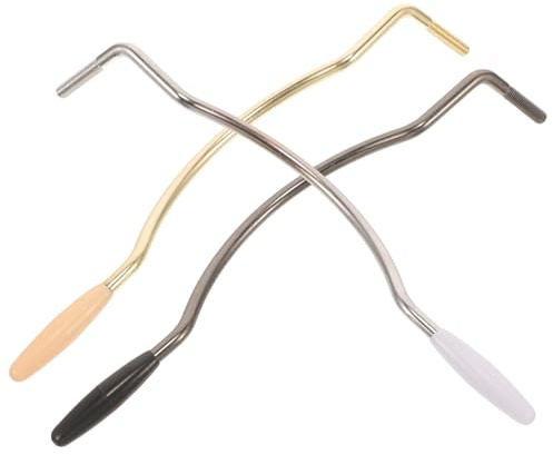 LOLIPPYY Barra de Trémolo Curva para Guitarra Eléctrica, Acero Inoxidable y Goma, Diseño Ligero Alta Vibración, Adecuado para Principiantes y Sistema de Puente 5 Mm