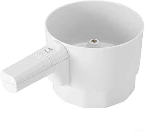 Tamiz eléctrico de harina, 14,5 cm, color blanco, agitador automático que funciona con pilas, filtrado de malla fina sin esfuerzo, acero inoxidable resistente a la corrosión, herramienta de horneado